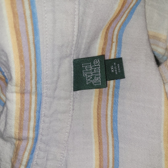 Wild Fables Multi Colored Striped Shirt XXL - Picture 6 of 6